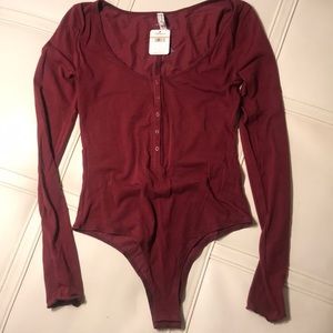 Free People Bodysuit Top Blouse Size S NWT $58